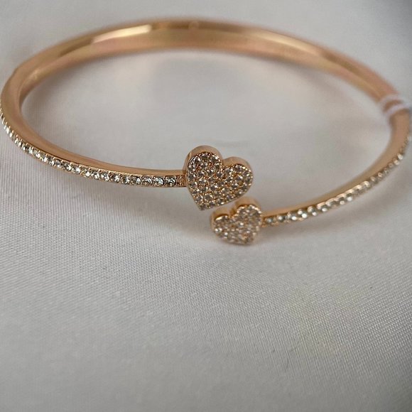 Kate Spade - Yours Truly Pave Open Hinge Cuff Bracelet - Picture 4 of 6